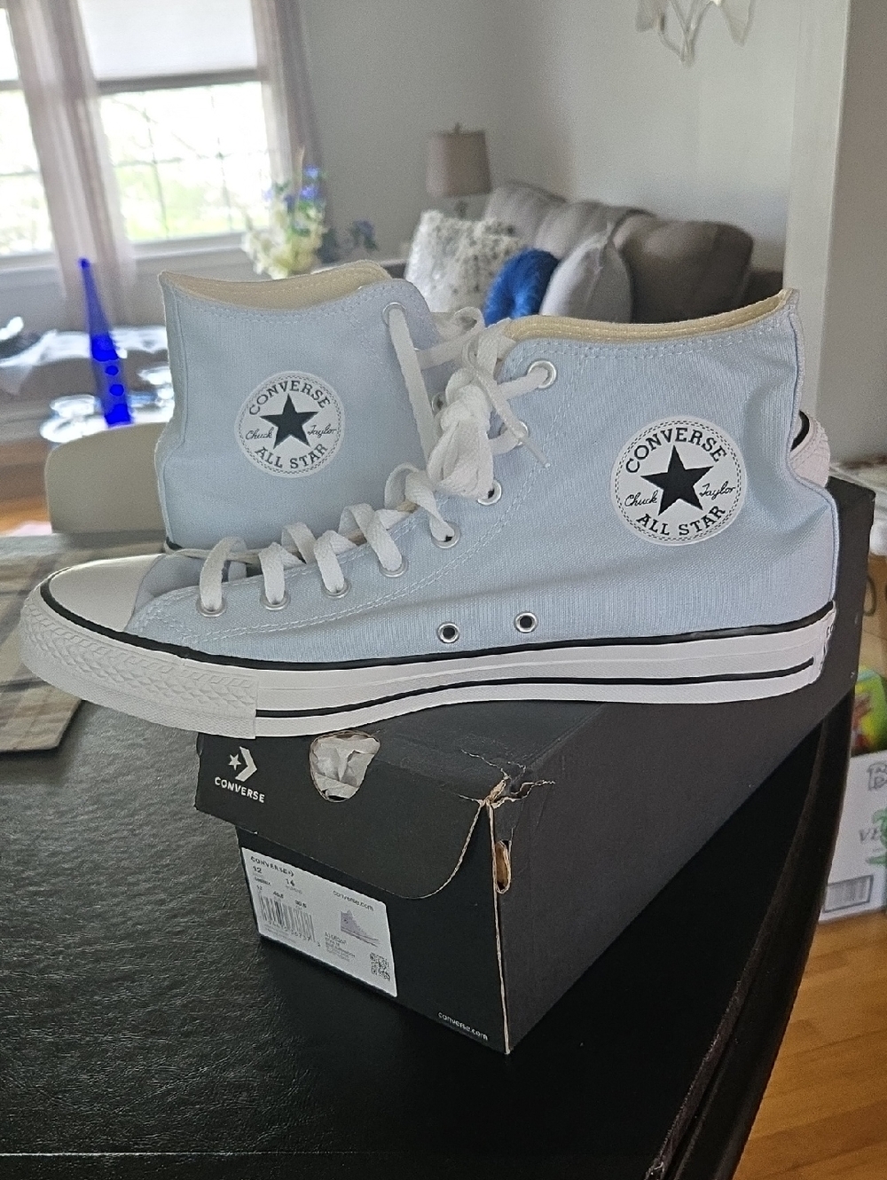 Men Converse High Top Sneakers - Pale Blue & White💙🤍  NEW